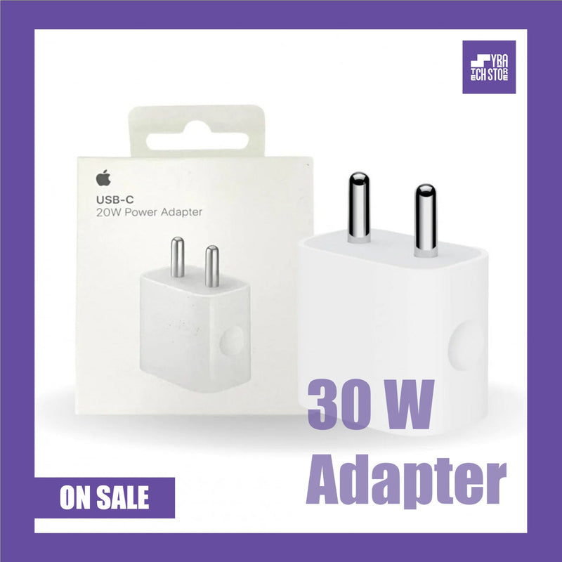 Apple 30W USB-C Power Adapter (Charger Only, Cable Not Included)